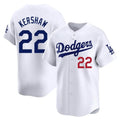Elroe LA.Dodgers #22 Clayton Kershaw Player White Limited Home Stitched Jerseys