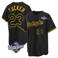 Elroe LA.Dodgers #23 Kyle Tucker Player Black Gold World Series Limited Home Stitched Jerseys