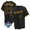 Elroe LA.Dodgers #23 Kyle Tucker Player Black Gold World Series Meet Limited Home Stitched Jerseys
