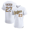 Elroe LA.Dodgers #23 Kyle Tucker Player Gold Limited Elite Home Stitched Jerseys
