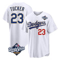 Elroe LA.Dodgers #23 Kyle Tucker Player Gold White World Series 2026 Collection Stadium Limited Stitched Jerseys