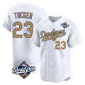 Elroe LA.Dodgers #23 Kyle Tucker Player Gold World Series Collection Limited Home Stitched Jerseys