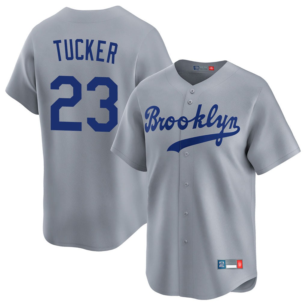 Elroe LA.Dodgers #23 Kyle Tucker Player Gray Game Limited Home Stitched Jerseys