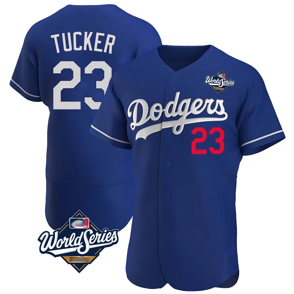 Elroe LA.Dodgers #23 Kyle Tucker Player Royal World Series Limited Elite Home Stitched Jerseys