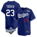 Elroe LA.Dodgers #23 Kyle Tucker Player Royal World Series Limited Home Stitched Jerseys