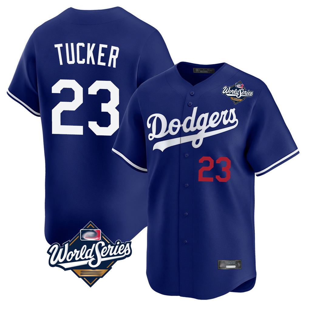 Elroe LA.Dodgers #23 Kyle Tucker Player Royal World Series Limited Home Stitched Jerseys