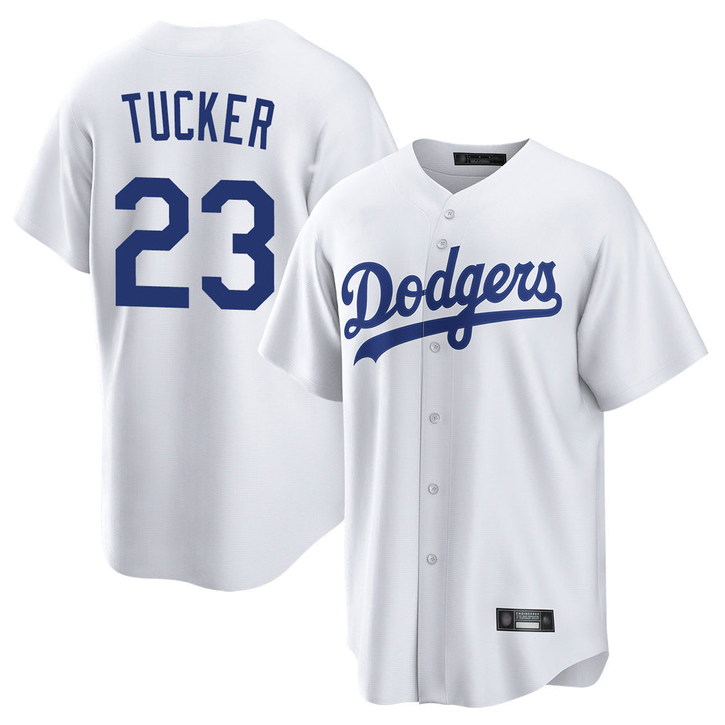 Elroe LA.Dodgers #23 Kyle Tucker Player White Game Home Stitched Jerseys