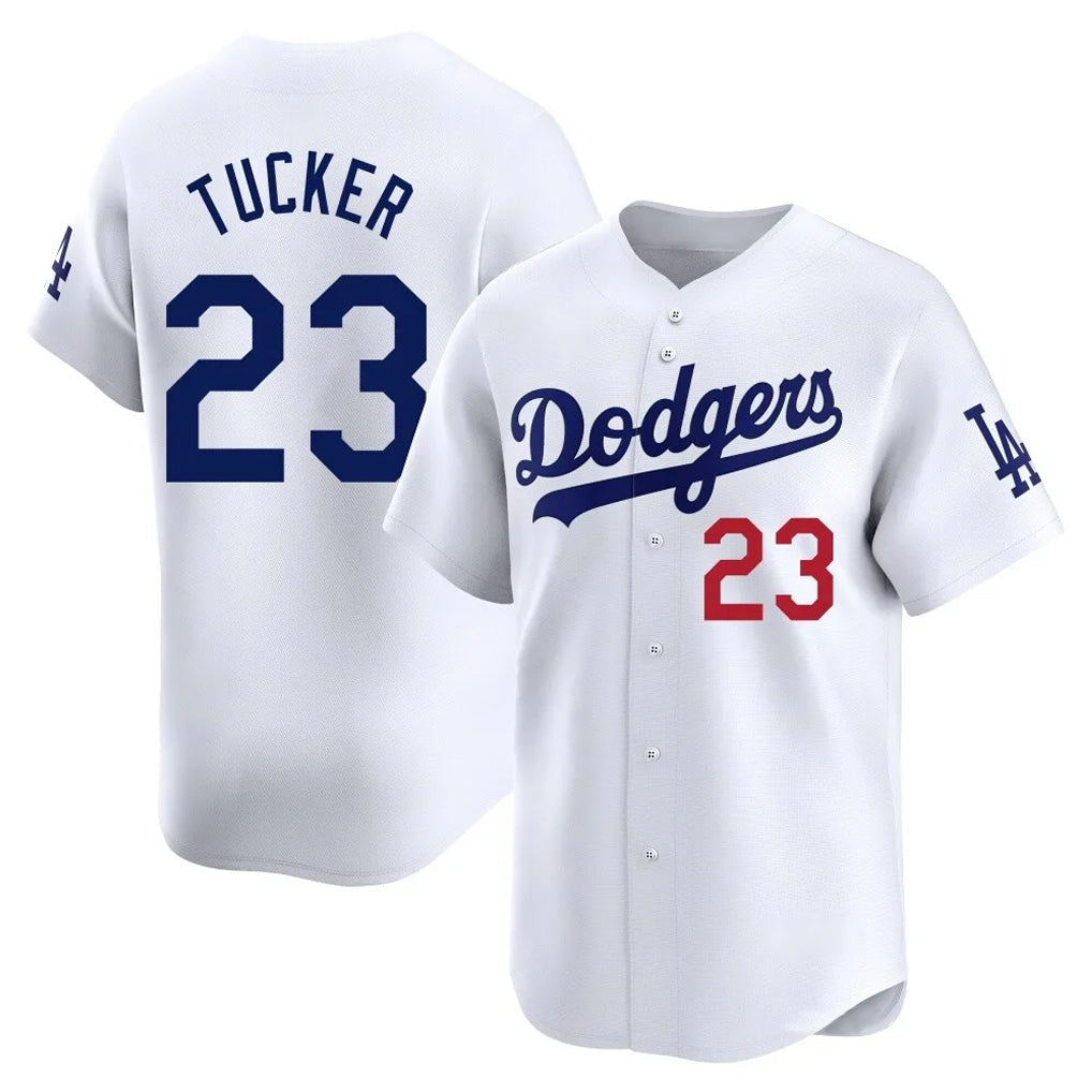 Elroe LA.Dodgers #23 Kyle Tucker Player White Limited Home Stitched Jerseys