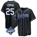 Elroe LA.Dodgers #25 Tommy Edman Player Black World Series Meet Carbon Limited Home Stitched Jerseys