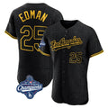 Elroe LA.Dodgers #25 Tommy Edman Player Black World Series Meet Snake Skin City Limited Elite Home Stitched Jerseys