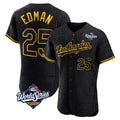 Elroe LA.Dodgers #25 Tommy Edman Player Black World Series Snake Skin City Limited Elite Home Stitched Jerseys