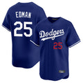 Elroe LA.Dodgers #25 Tommy Edman Player Royal Limited Home Stitched Jerseys