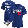 Elroe LA.Dodgers #25 Tommy Edman Player Royal World Series Limited Elite Home Stitched Jerseys