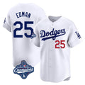 Elroe LA.Dodgers #25 Tommy Edman Player White World Series Meet Limited Home Stitched Jerseys
