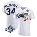 Elroe LA.Dodgers #34 Fernando Valenzuela Player Gold White World Series 2026 Collection Stadium Limited Elite Stitched Jerseys