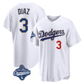 Elroe LA.Dodgers #3 Edwin D¡§aaz Player Gold White World Series Meet 2026 Collection Stadium Limited Stitched Jerseys
