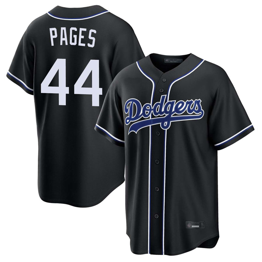 Elroe LA.Dodgers #44 Andy Pages Player Black Carbon Limited Home Stitched Jerseys