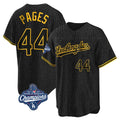 Elroe LA.Dodgers #44 Andy Pages Player Black Gold World Series Meet Limited Home Stitched Jerseys