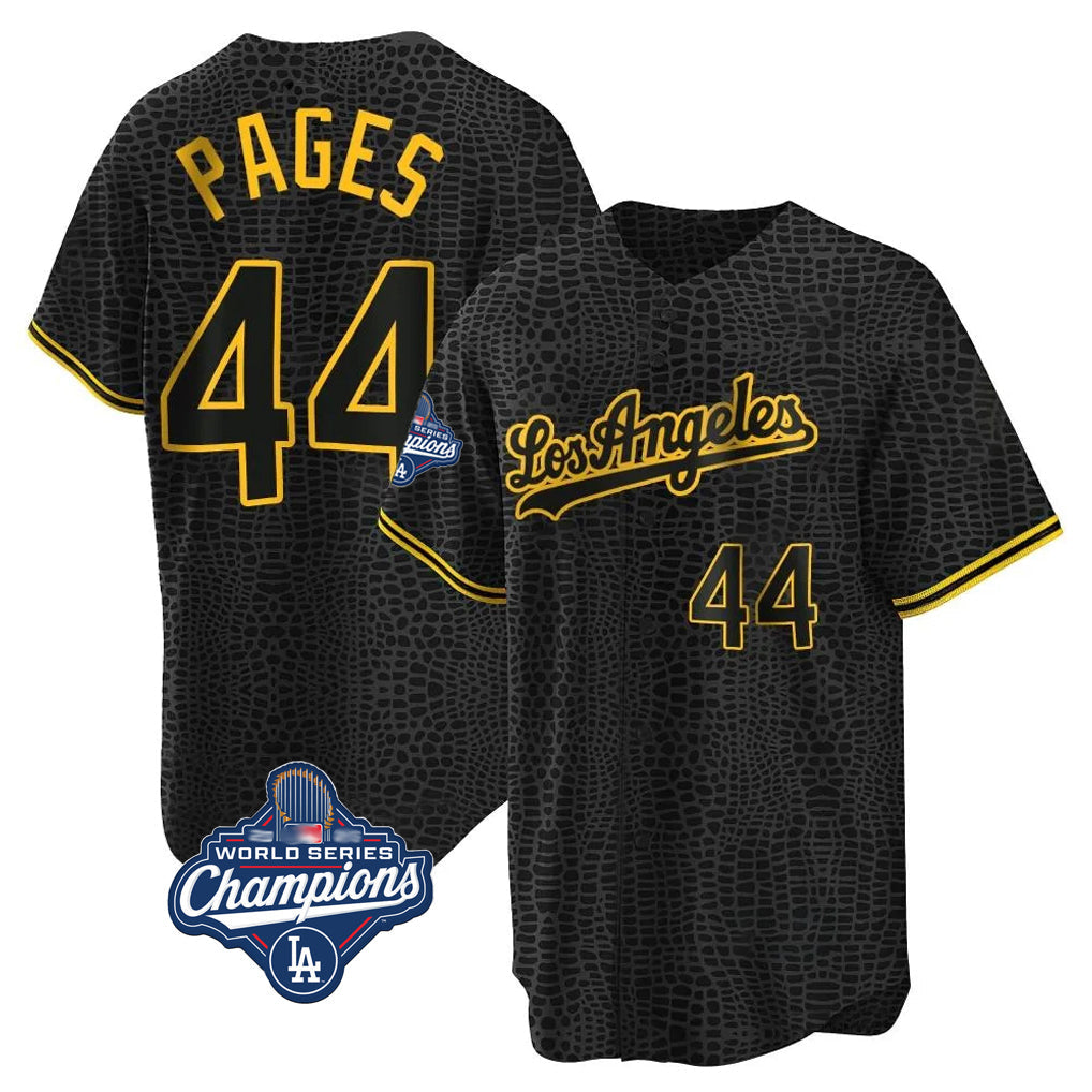 Elroe LA.Dodgers #44 Andy Pages Player Black Gold World Series Meet Limited Home Stitched Jerseys