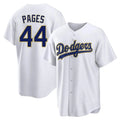 Elroe LA.Dodgers #44 Andy Pages Player Gold White 2026 Collection Stadium Game Stitched Jerseys