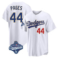 Elroe LA.Dodgers #44 Andy Pages Player Gold White World Series Meet 2026 Collection Stadium Limited Stitched Jerseys
