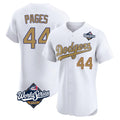 Elroe LA.Dodgers #44 Andy Pages Player Gold World Series Limited Elite Home Stitched Jerseys