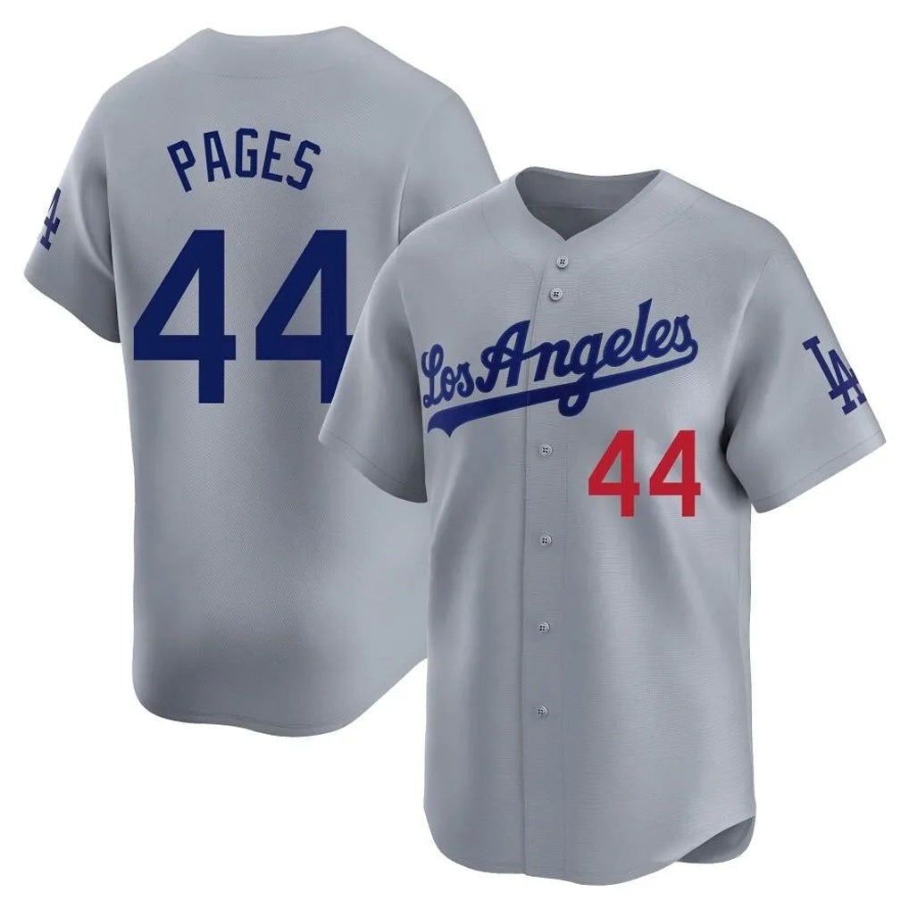 Elroe LA.Dodgers #44 Andy Pages Player Gray Limited Home Stitched Jerseys