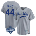 Elroe LA.Dodgers #44 Andy Pages Player Gray World Series Meet Game Limited Home Stitched Jerseys