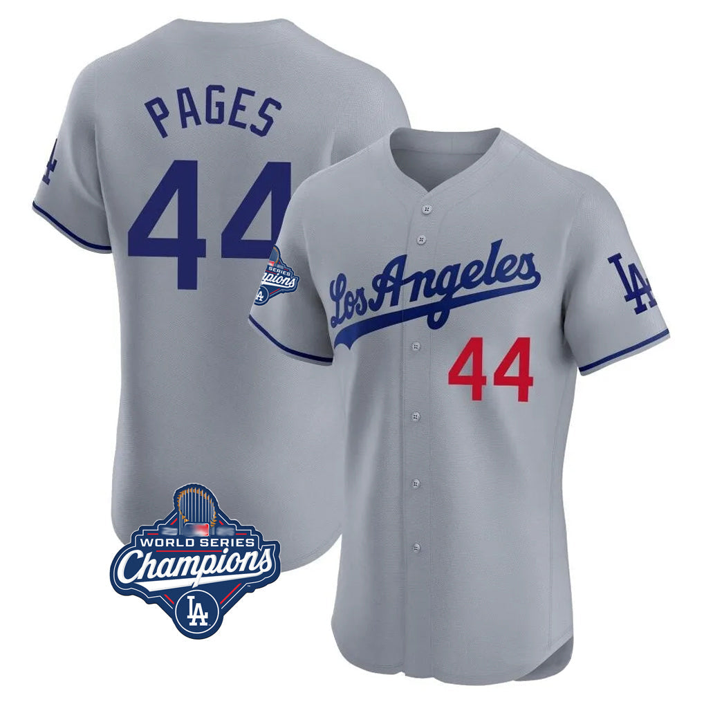 Elroe LA.Dodgers #44 Andy Pages Player Gray World Series Meet Limited Elite Home Stitched Jerseys
