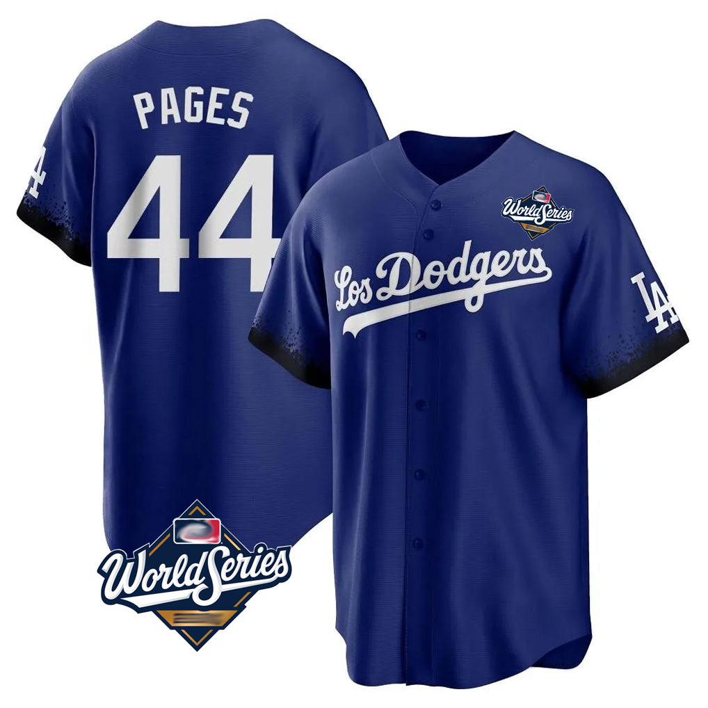 Elroe LA.Dodgers #44 Andy Pages Player Royal World Series City Connect Home Game Stitched Jerseys