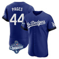 Elroe LA.Dodgers #44 Andy Pages Player Royal World Series Meet City Connect Elite Home Stitched Jerseys