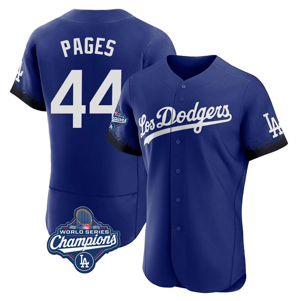 Elroe LA.Dodgers #44 Andy Pages Player Royal World Series Meet City Connect Elite Home Stitched Jerseys