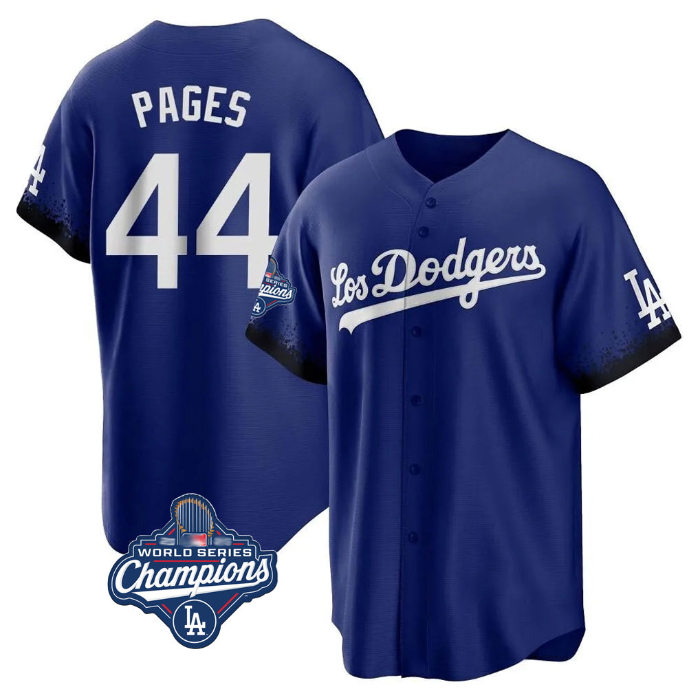Elroe LA.Dodgers #44 Andy Pages Player Royal World Series Meet City Connect Home Game Stitched Jerseys