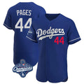 Elroe LA.Dodgers #44 Andy Pages Player Royal World Series Meet Limited Elite Home Stitched Jerseys