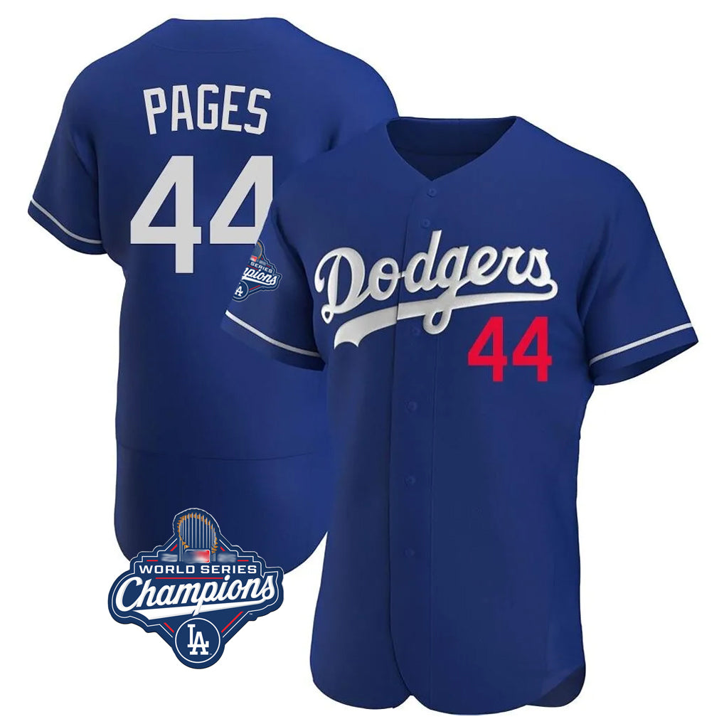 Elroe LA.Dodgers #44 Andy Pages Player Royal World Series Meet Limited Elite Home Stitched Jerseys