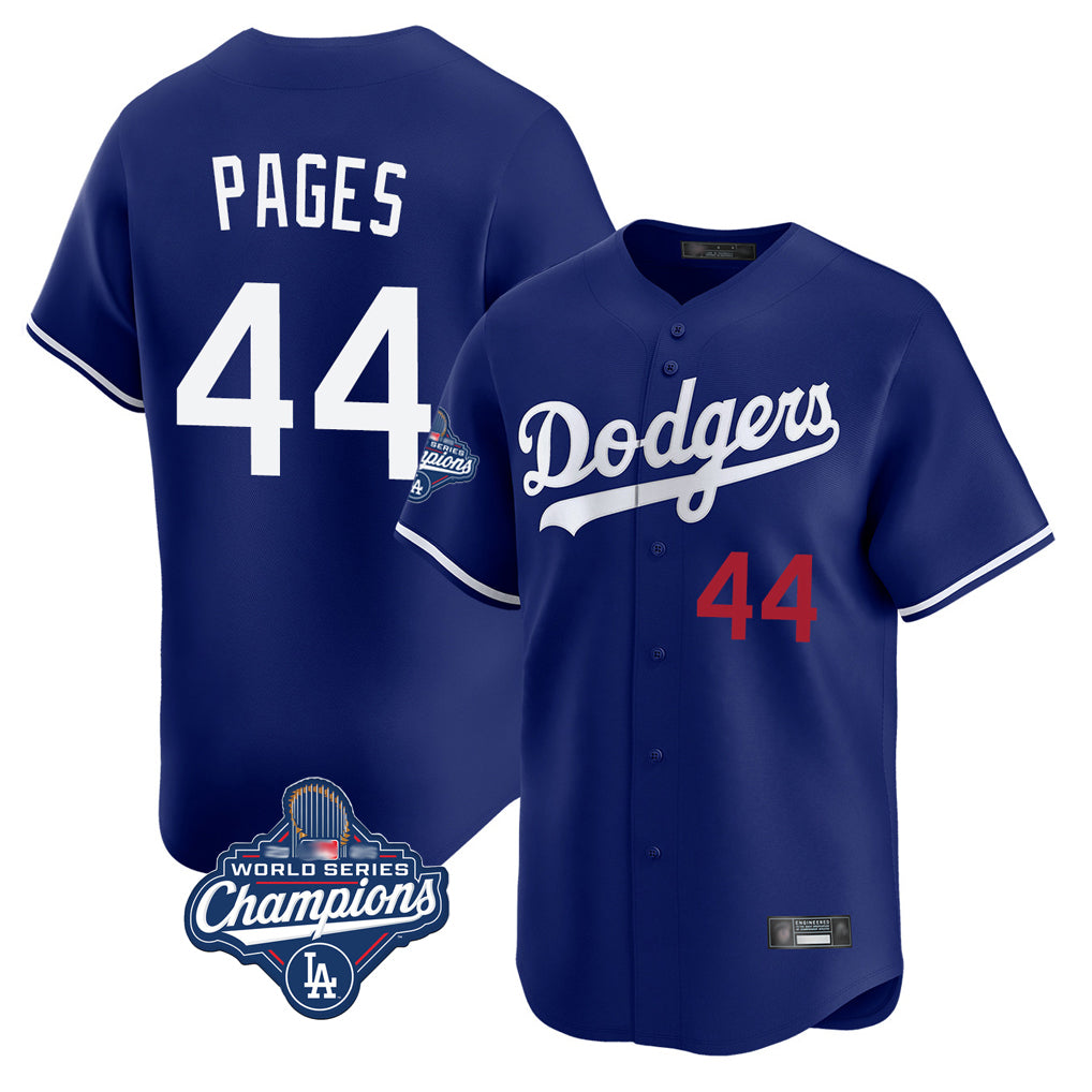 Elroe LA.Dodgers #44 Andy Pages Player Royal World Series Meet Limited Home Stitched Jerseys
