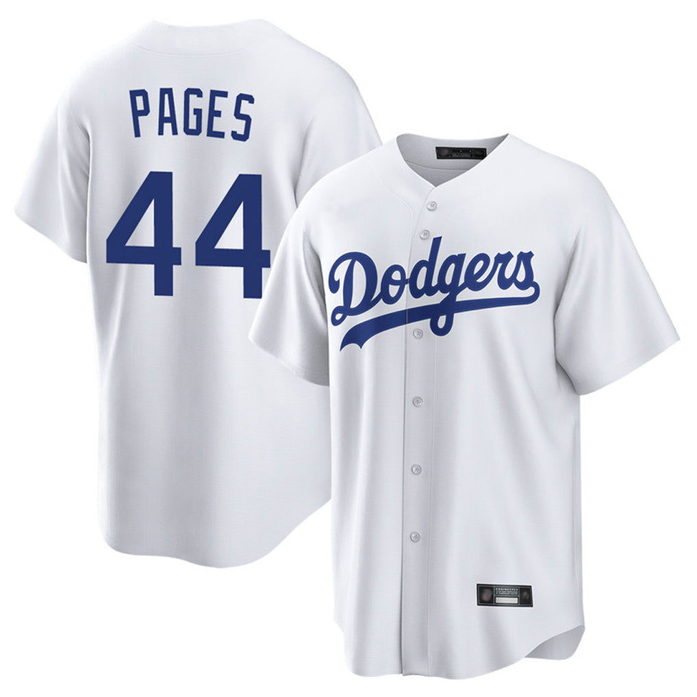 Elroe LA.Dodgers #44 Andy Pages Player White Game Home Stitched Jerseys