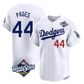 Elroe LA.Dodgers #44 Andy Pages Player White World Series Limited Home Stitched Jerseys