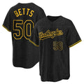 Elroe LA.Dodgers #50 Mookie Betts Player Black Gold Limited Home Stitched Jerseys