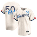 Elroe LA.Dodgers #50 Mookie Betts Player Cream City Connect Limited Home Stitched Jerseys