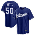 Elroe LA.Dodgers #50 Mookie Betts Player Royal Game Stitched Jerseys