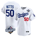 Elroe LA.Dodgers #50 Mookie Betts Player White World Series Limited Home Stitched Jerseys