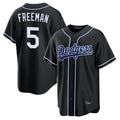 Elroe LA.Dodgers #5 Freddie Freeman Player Black Carbon Limited Home Stitched Jerseys