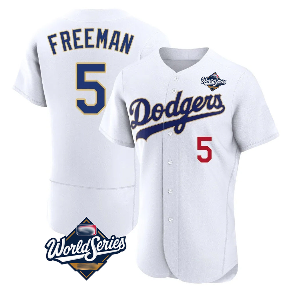 Elroe LA.Dodgers #5 Freddie Freeman Player White World Series 2026 Collection Stadium Limited Elite Stitched Jerseys