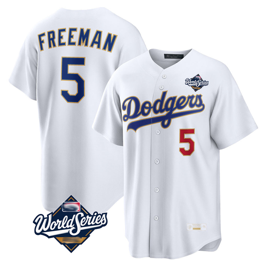 Elroe LA.Dodgers #5 Freddie Freeman Player White World Series 2026 Collection Stadium Limited Stitched Jerseys