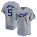Elroe LA.Dodgers #5 Freddie Freeman Player Gray Limited Home Stitched Jerseys