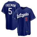 Elroe LA.Dodgers #5 Freddie Freeman Player Royal Game Home Stitched Jerseys