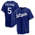 Elroe LA.Dodgers #5 Freddie Freeman Player Royal Game Stitched Jerseys
