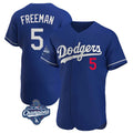 Elroe LA.Dodgers #5 Freddie Freeman Player Royal World Series Meet Limited Elite Home Stitched Jerseys