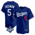 Elroe LA.Dodgers #5 Freddie Freeman Player Royal World Series Meet Limited Home Stitched Jerseys